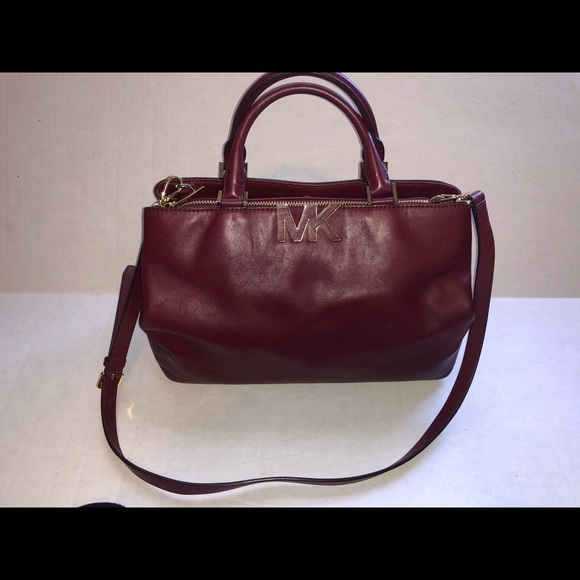 Michael Kors Large Florence satchel one Burgundy - Picture 2 of 6
